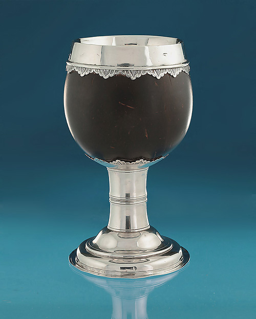 George III Scottish Provincial Silver-Mounted Coconut Cup. William Young, Dundee, Scotland, c1810
