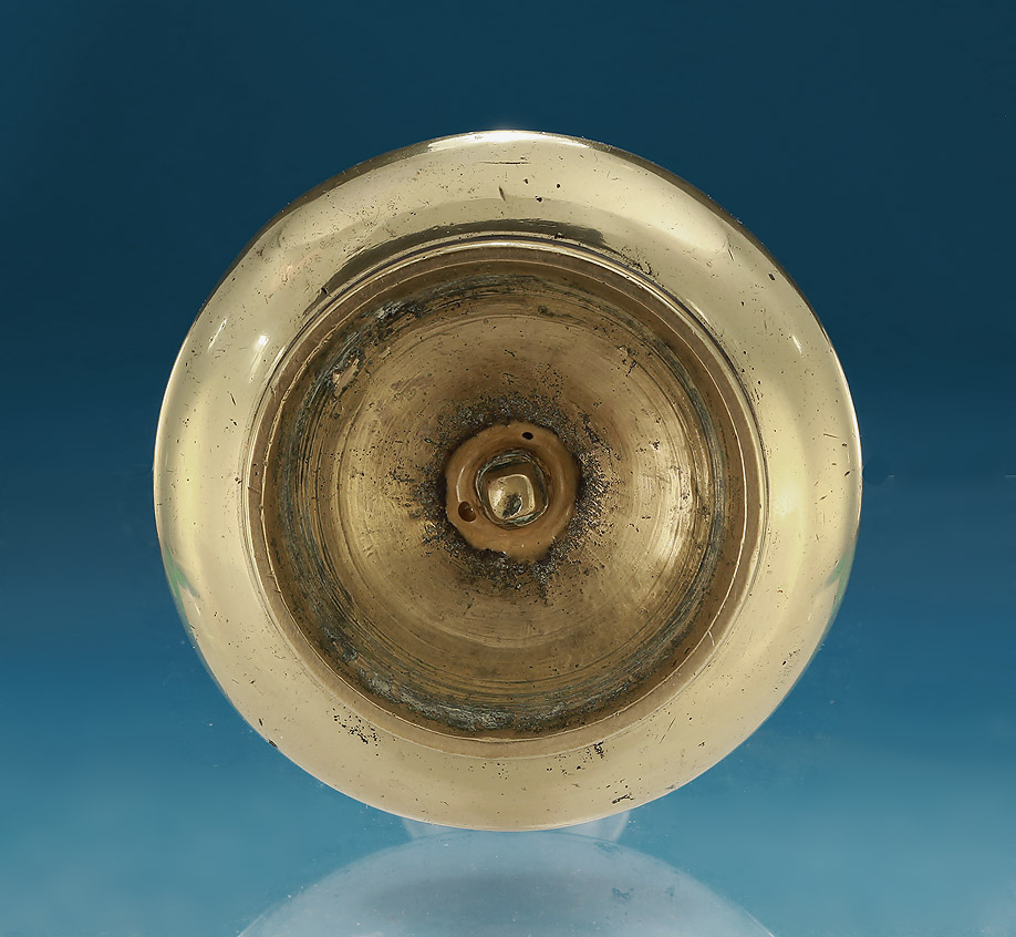 Early 18th Century Brass Baluster Candlestick, Saucer Base, in the 17th Century Spanish Style, c1720 