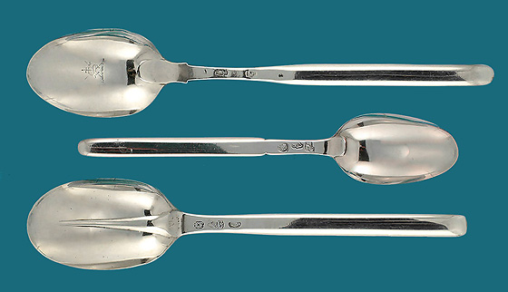 Three George II Irish Marrow Spoons, Esther Forbes, & William Sutton