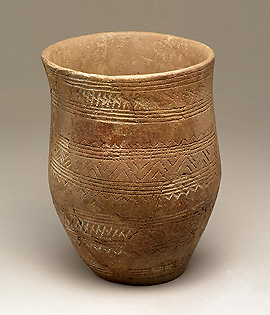 Polished Red Buff Pottery Beaker Cup, c1800-1600 BC, British Museum, Creative Commons