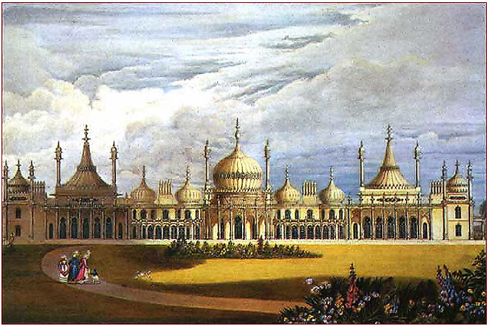 "The Garden Front of the Royal Pavilion in Brighton",  John Nash