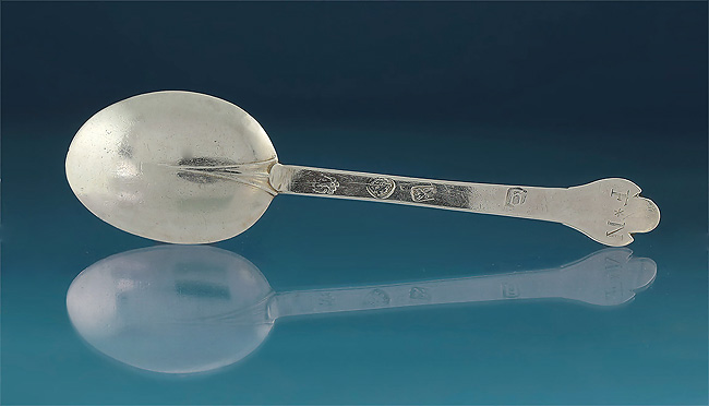 Charles II Silver Child's Trefid Spoon, Steven Venables Junior, London, 1684