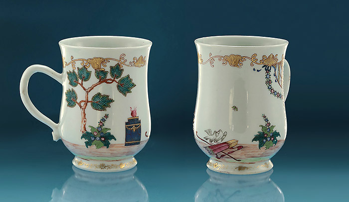 Chinese Export Porcelain "VALENTINE PATTERN" Tankard
