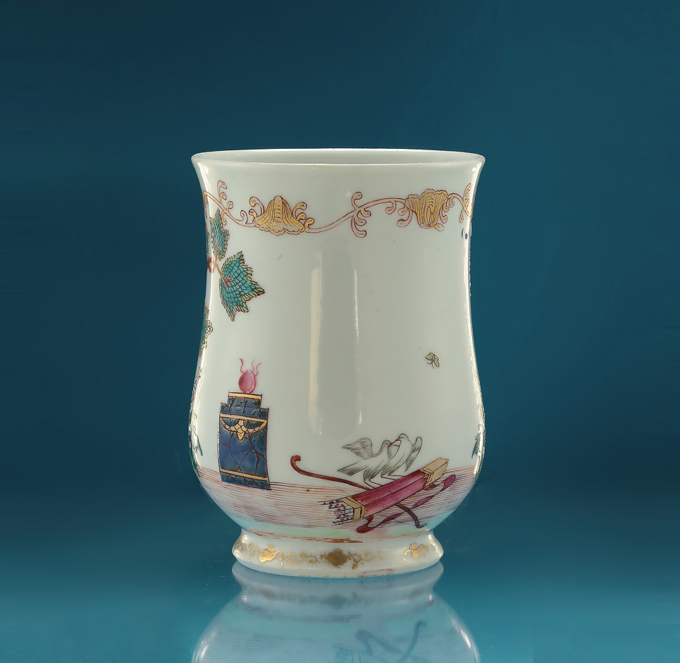 Chinese Export Porcelain Tankard, Valentine Pattern', Early Qianlong, c1745-50 