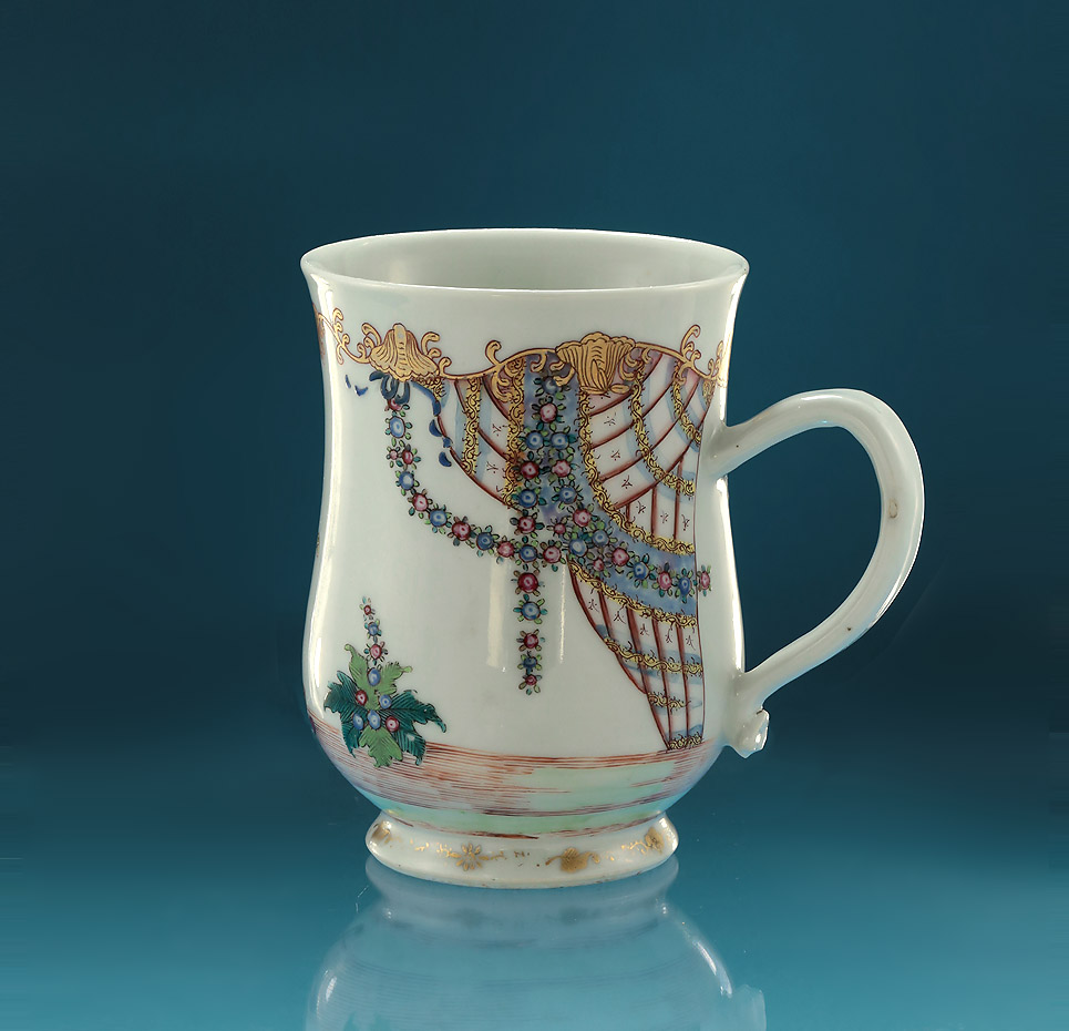 Chinese Export Porcelain Tankard, Valentine Pattern', Early Qianlong, c1745-50 