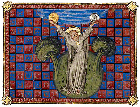"The Creation of the Sun and the Moon", Master of Jean de Mandeville (French, active 1350 - 1370), J. Paul Getty