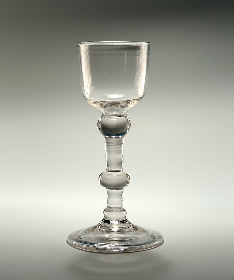 Early George II Balustroid Cordial Glass, England, c1730