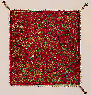 Embroidered Cushion Cover, England, c1600