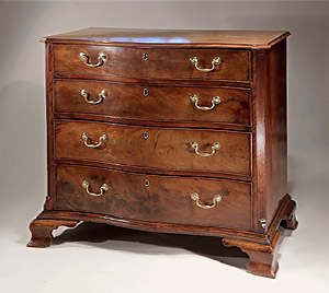 Fine Early George III North Country Mahogany Chest of Drawers, c1760