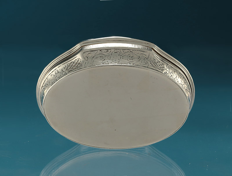 George I / II Engraved Silver & Agate Snuff Box, c1720-30