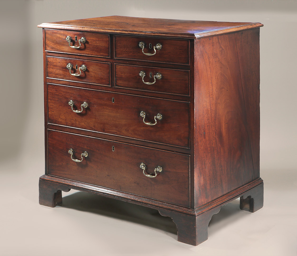 George III Diminutive Mahogany Chest of Drawers, c1765, Attributed to Thomas Chippendale 