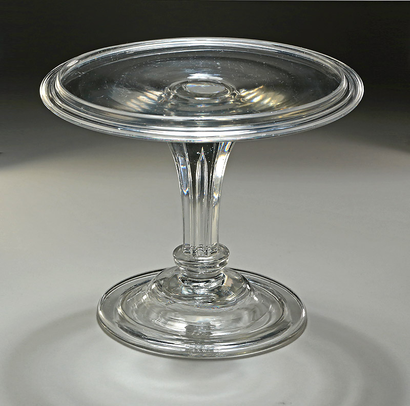 George III Small Glass Tazza, England, Mid -Late 18th Century, 6 Inches Wide 