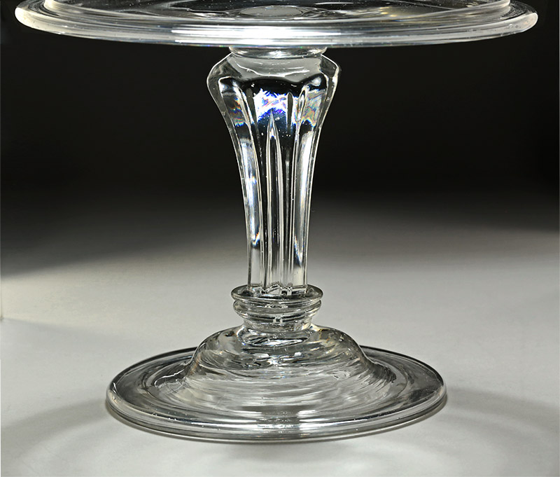 George III Small Glass Tazza, England, Mid -Late 18th Century, 6 Inches Wide 