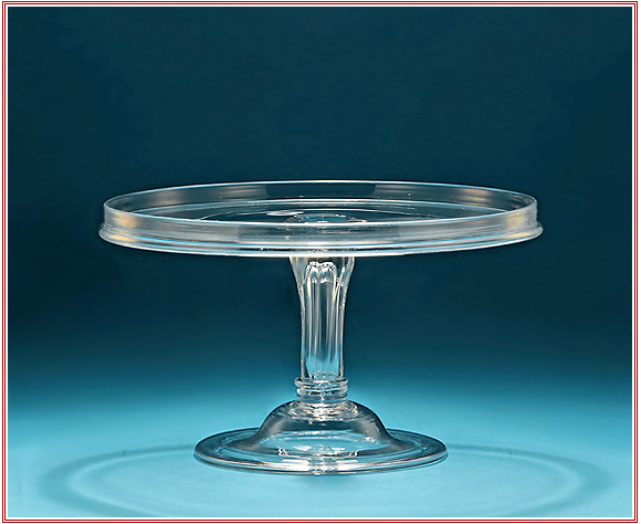 GEORGE III GLASS TAZZA with MOULDED PEDESTAL STEM, 8.75" Wide