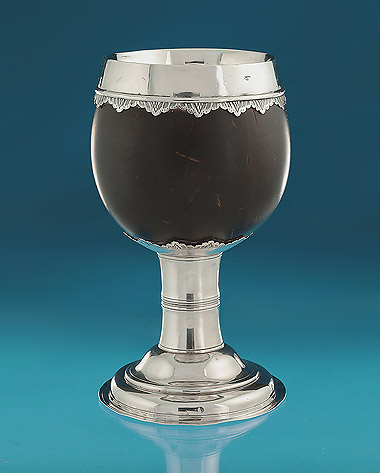 George III Scottish Provincial Silver-Mounted Coconut Cup, Dundee, c1810