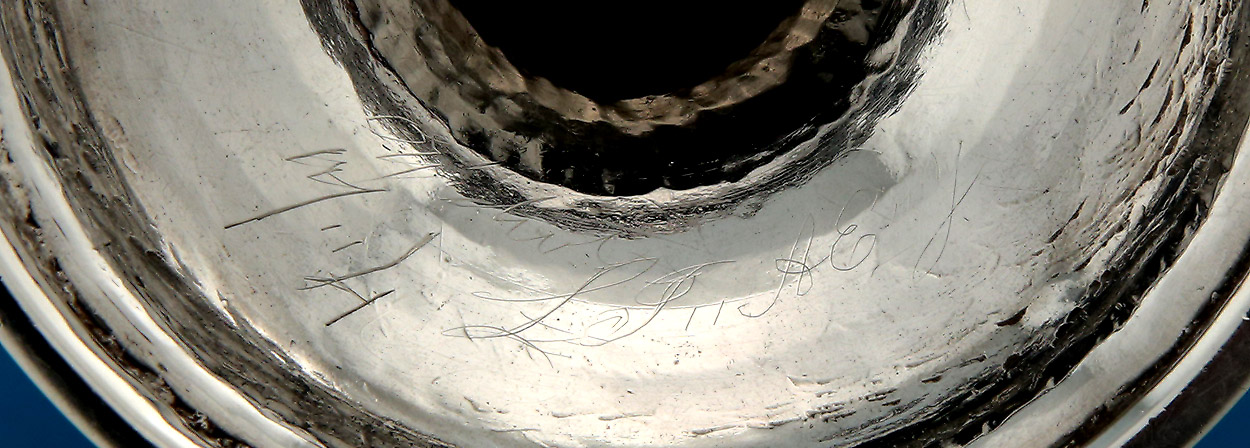 George III Scottish Silver Goblet, foot verso inscription