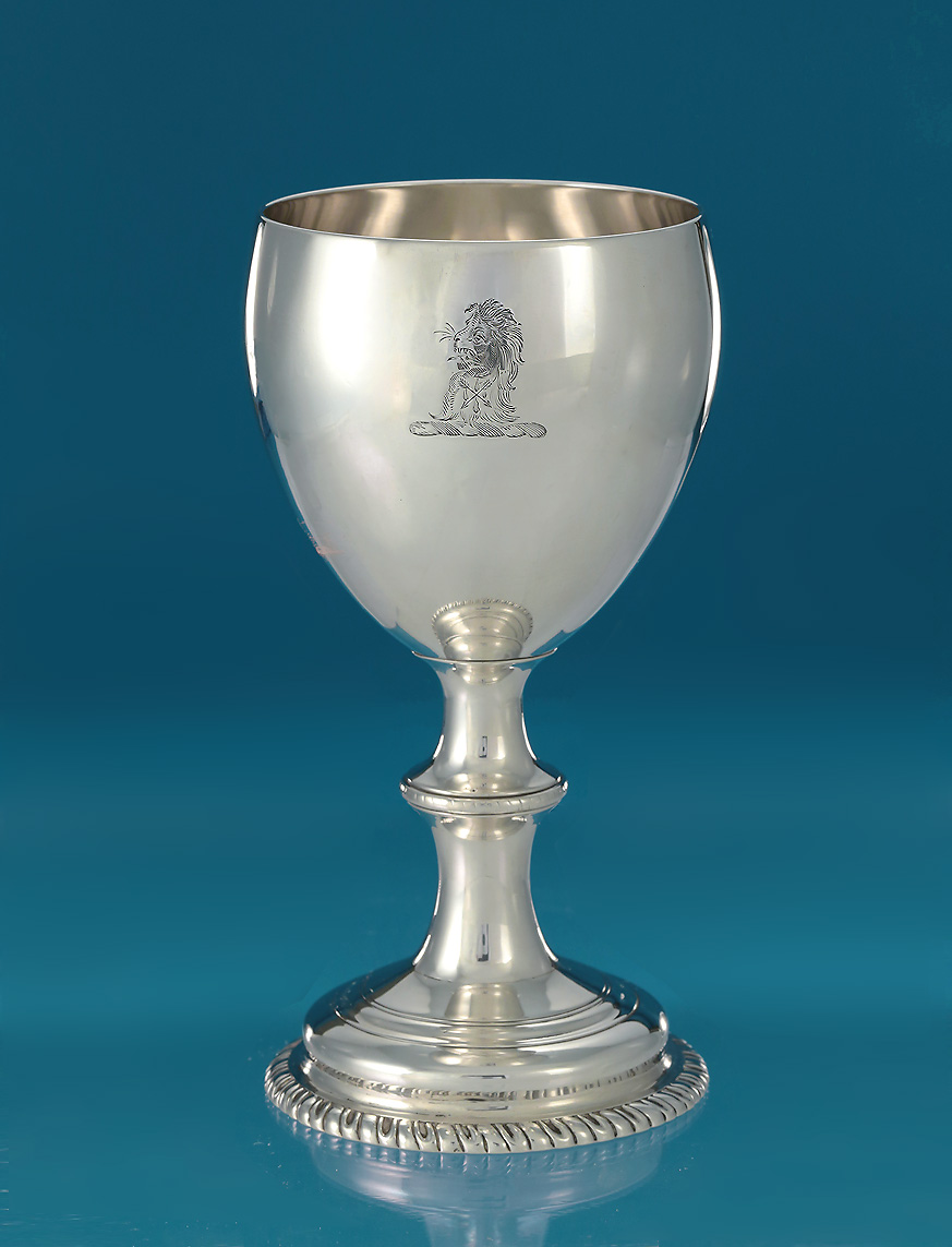 George III Silver Double Crested Goblet, Aldridge & Green, 1770