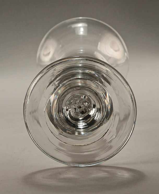 George II Baluster Wine Glass with Two Tears, England, c1730 