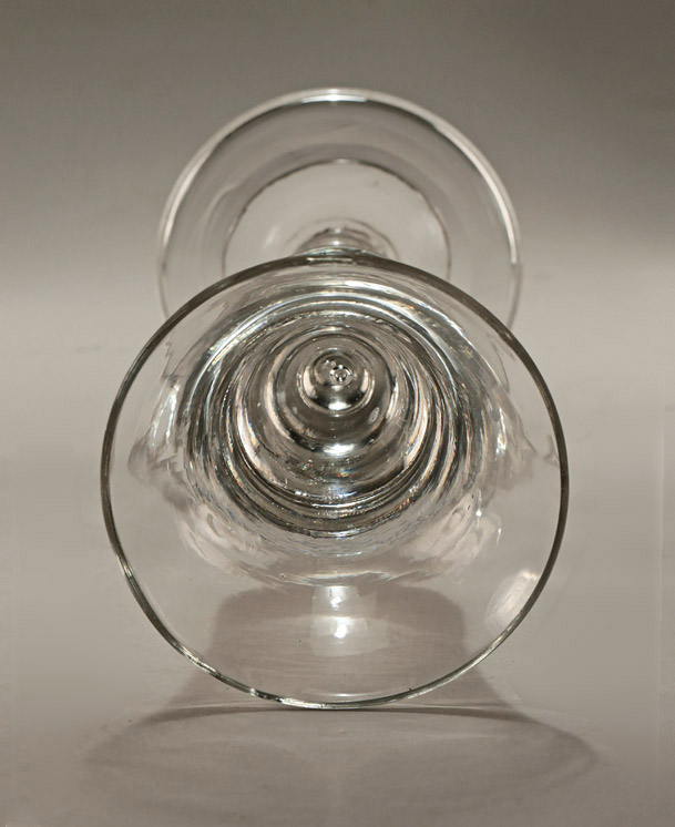 George II Baluster Wine Glass with Two Tears, England, c1730 