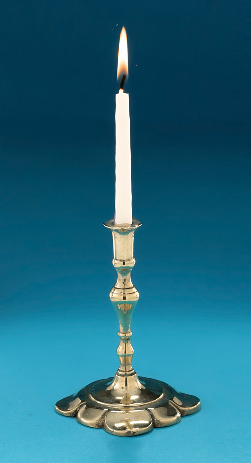 George II Brass Taperstick, England, c1740-45 