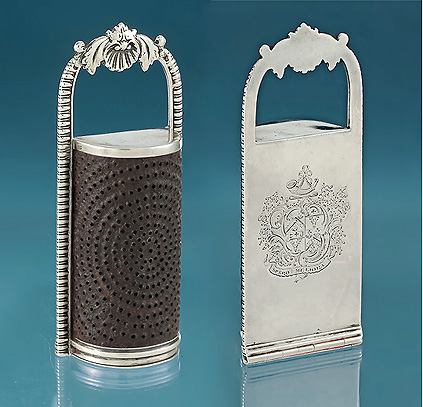 Scarce Geore IV Silver Kitchen Grater, Charles Rawlings, London 1824