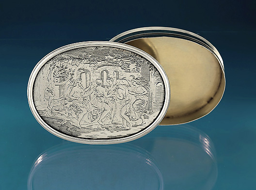 George I/II Engraved Silver Snuff Box , England, c1720-1725 