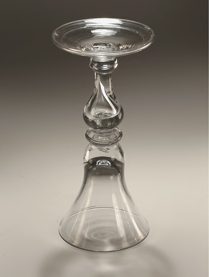 George I Two-Teared Baluster Wine Glass, England, c1720