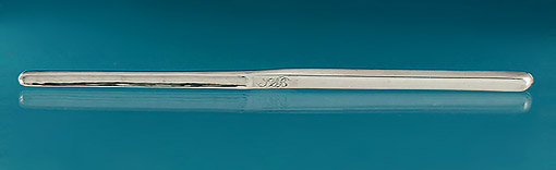 Rare Form of Georgian Provincial Silver Marrow Scoop, "Reverse Bowl", Marked A S twice, c1800-25, Possibly Scottish 