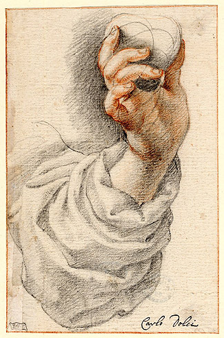Carlo Dolci, Study for 'The Allegory of Sincerity', c1665, (British Museum). 