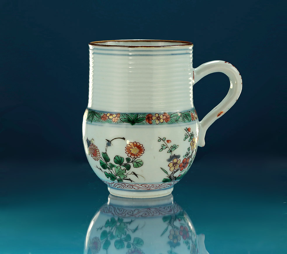 Kangxi Famille Verte Porcelain 'Tankard, China, 1662-1722 