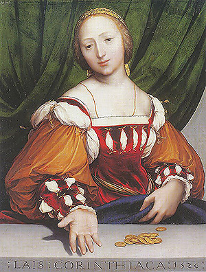 "Lais of Corinth", 1526, Hans Holbein the Younger,