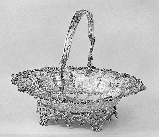 Early George III Silver Cake Baske, Langford and Sebille, Metropolitan Museum, NYC, Collection of Mary Strong Shattuck