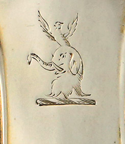 Fine Pair George III Silver-Gilt Ice Cream Shovels Crest