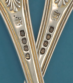 Fine Pair George III Silver-Gilt Ice Cream Shovels, marks