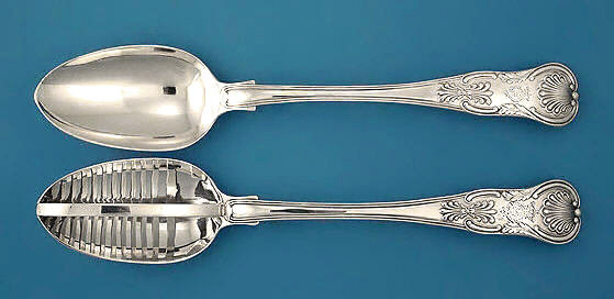 Pair of George III Silver Royal Serving Spoons, Crested for Augustus Frederick