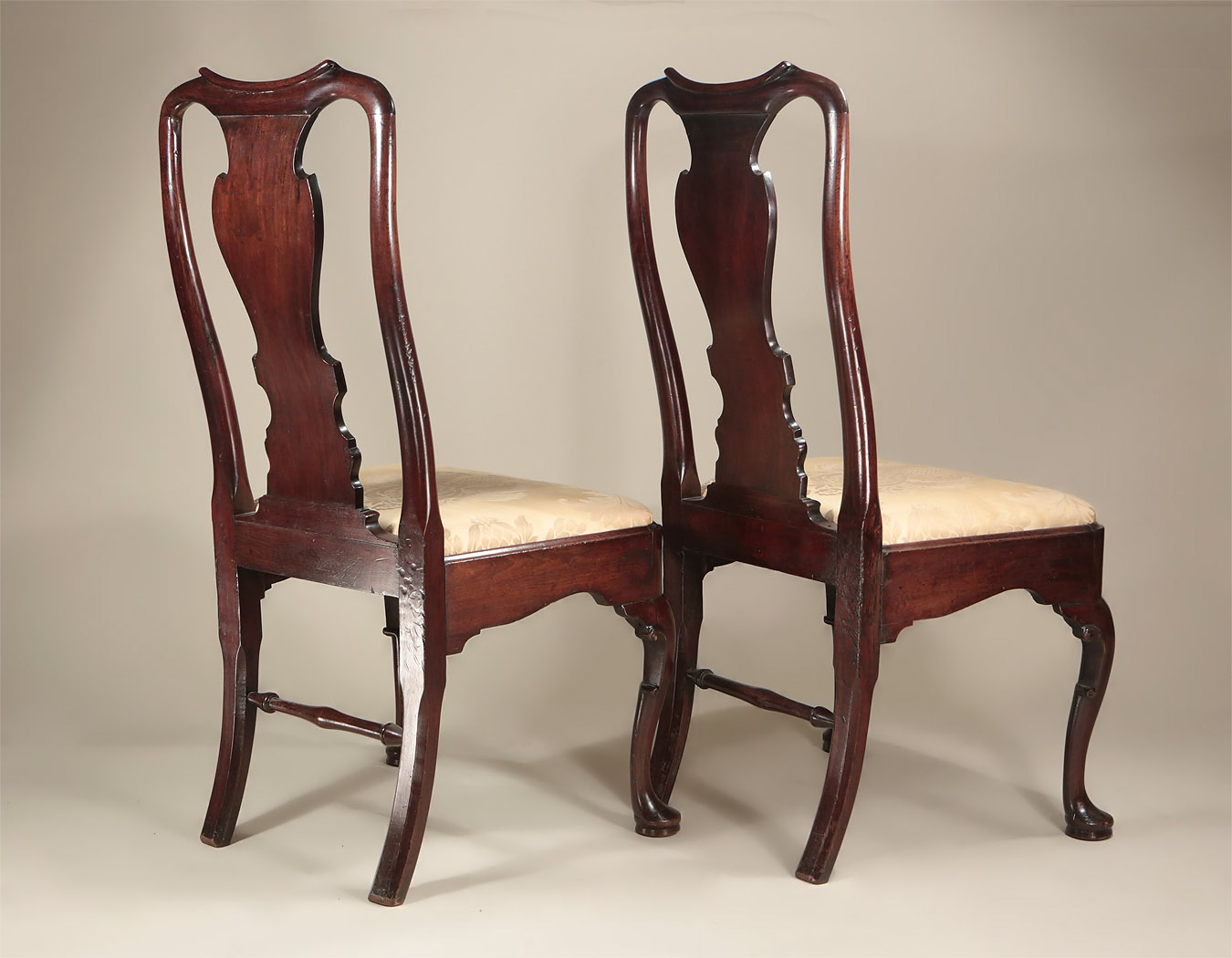 Pair George I / II Cuban Mahogany Side Chairs, c1725-30, profile 2