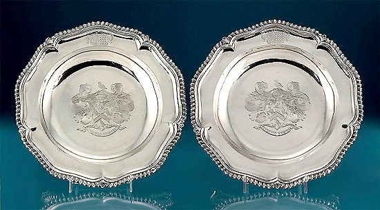 Fine Pair of William IV Silver Dishes / Stands, Paul Storr, 1836, Irish Interest
