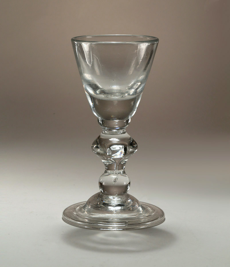 Queen Anne / George I Heavy Baluster Small Wine Glass, England, c1715-20 