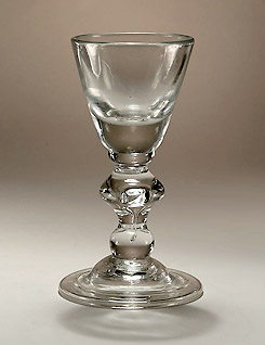 Queen Anne / George I Heavy Baluster Small Wine Glass. England, c1710-20