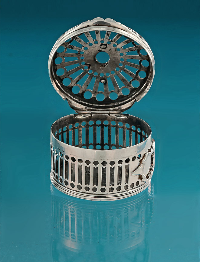 Rare George III Pierced Silver Bougie Box, Richard Glanville, London 1777 
