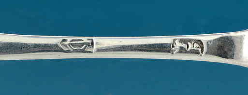 Rare Queen Anne Britannia Silver Dognose (Wavy-End) Teaspoon, London, 1709, marks