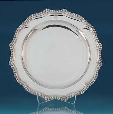 Royal Interest, Early George III Silver Second Course Plate , Parkerr & Wakelin