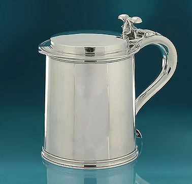 A Large & Fine Victorian Silver Tankard, in the "Charles II Manner", Gibson & Langman, London 1898