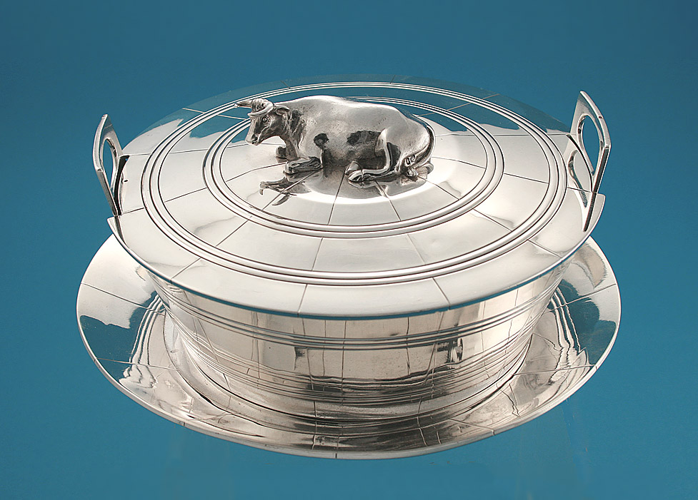 William IV Silver Butter Tub and Stand