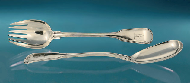 A Fine Pair of William IV Silver Salad Servers, William Theobalds, London, 1834