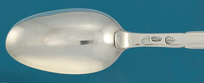 George III Irish Silver Marrow Spoon, William  Sutton, Dublin, Ireland, c1750