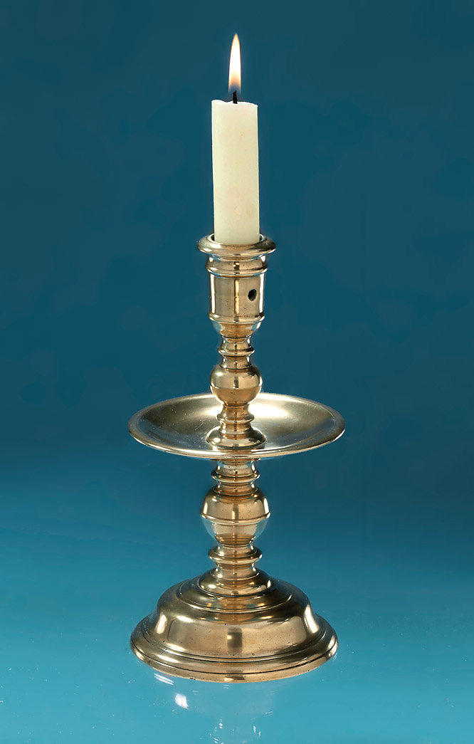 Very Good Quality Copper Alloy 'Heemskerk' Candlestick, Dutch, c1650 